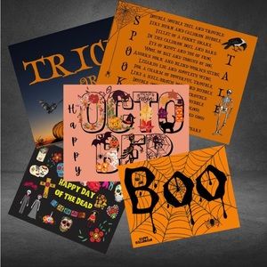 Halloween Postcards! More fun than Christmas cards!  Pack of 5 - you pick